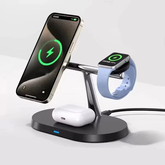 3 in 1 Magnetic Wireless Charger Stand 