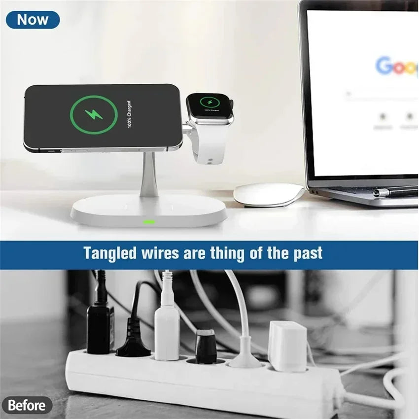 3 in 1 Magnetic Wireless Charger Stand 