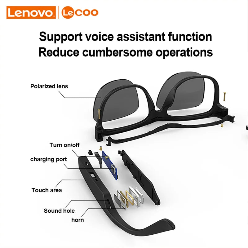 Lecoo C8 Smart Bluetooth Sunglasses with HD Mic & Wireless Audio