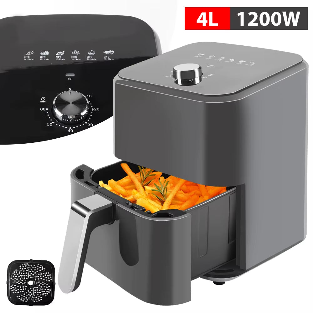 4/5/6/7/10/12L Electric Air Fryers Oil-Free Automatic Household Kitchen 360°Baking Convection Oven Deep Fryer without Oil